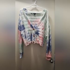 Colorful cropped cardigan
